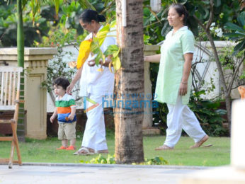 Taimur Ali Khan spotted with his nanny at Amrita Arora's house