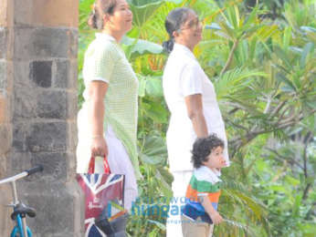 Taimur Ali Khan spotted with his nanny at Amrita Arora's house