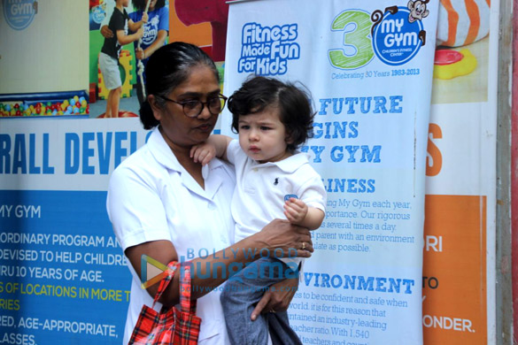 taimur ali khan spotted with his nanny outside the kids gym in bandra 4