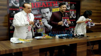 Tusshar Kapoor snapped unveiling the latest issue of a Health & Nutrition magazine