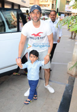Tusshar Kapoor spotted at his son Laksshyas play school in Bandra