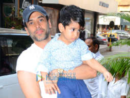 Tusshar Kapoor spotted at his son Laksshya’s play school in Bandra