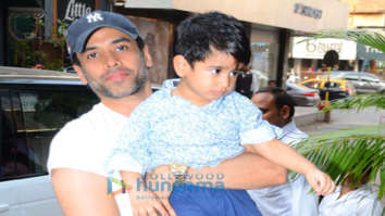 Tusshar Kapoor spotted at his son Laksshya’s play school in Bandra