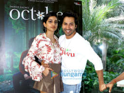 Varun Dhawan, Banita Sandhu and Shoojit Sircar snapped promoting their film October