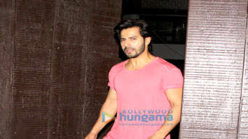 Varun Dhawan snapped at the gym