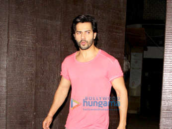 Varun Dhawan snapped at the gym