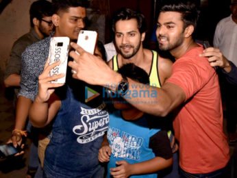 Varun Dhawan snapped at the gym