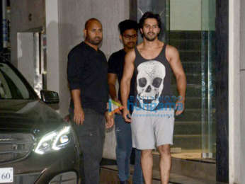 Varun Dhawan snapped outside the gym in Khar