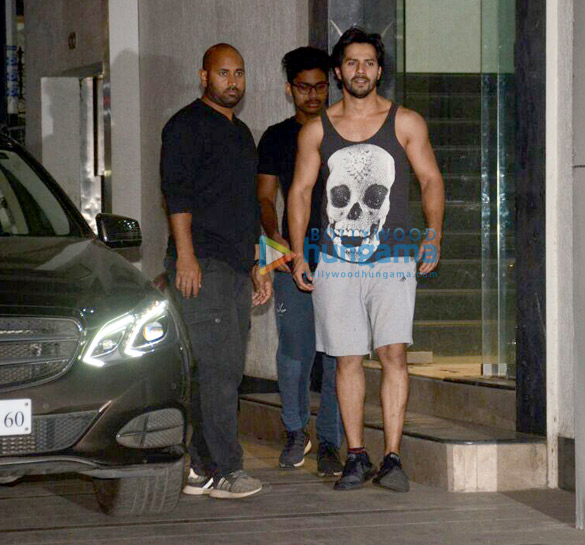 Varun Dhawan snapped outside the gym in Khar