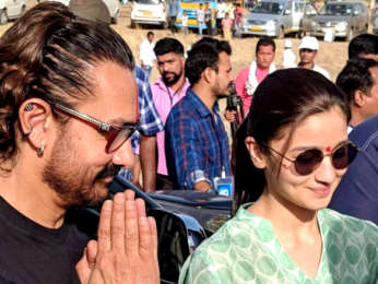 Aamir Khan and Alia Bhatt snapped in Latur for Paani Foundation