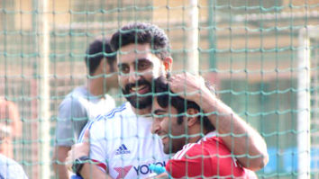 Abhishek Bachchan and others snapped during a football match