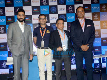 Abhishek Bachchan snapped at Pro Kabaddi League press conference