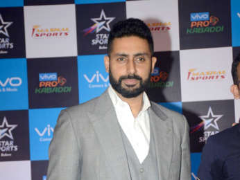 Abhishek Bachchan snapped at Pro Kabaddi League press conference