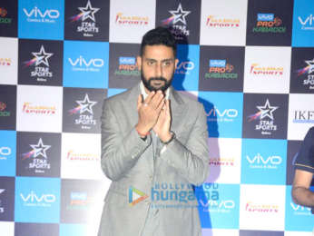 Abhishek Bachchan snapped at Pro Kabaddi League press conference