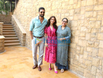 Alia Bhatt and Vicky Kaushal snapped at a media meet promoting their film Raazi