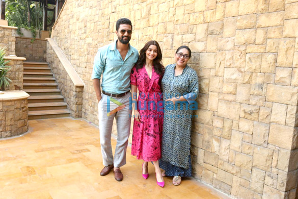 alia bhatt and vicky kaushal snapped at a media meet promoting their film raazi 3