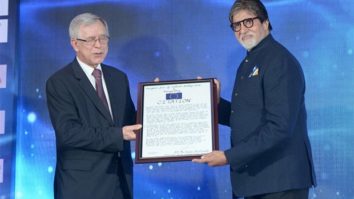 Amitabh Bachchan felicitated with citation by the European Union