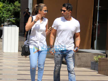 Amrita Arora snapped with her husband at Yauatcha in BKC