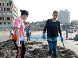 Anusha Dandekar and Saiyami Kher join the drive to clean Mumbai’s Versova Beach