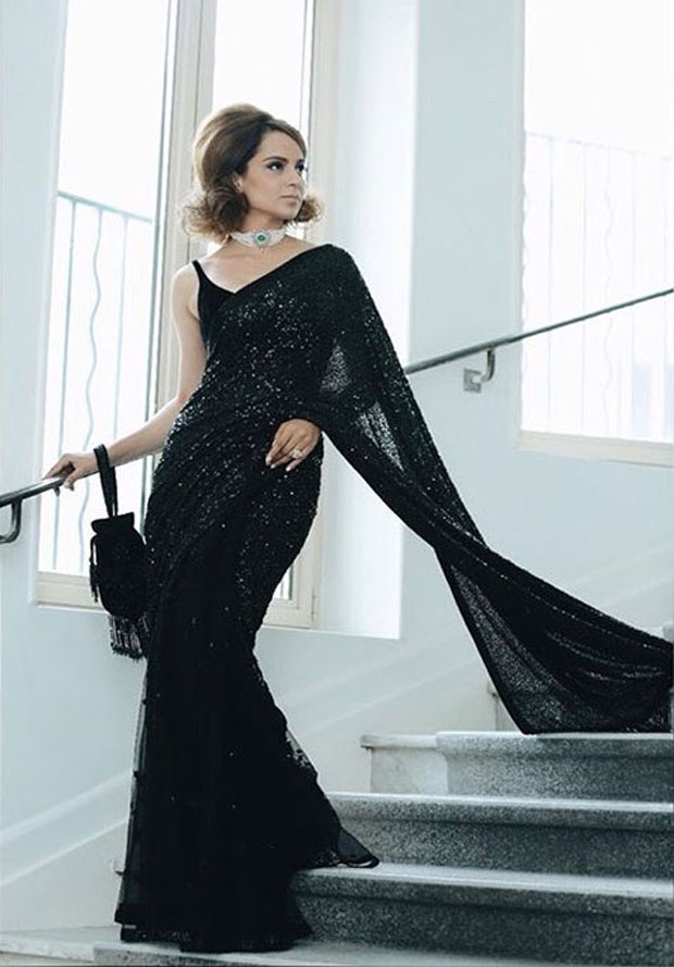 Cannes 2018: Kangana Ranaut weaves BLACK MAGIC in Sabyasachi and winged eyes!
