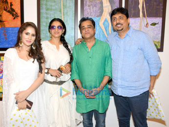 Celebs grace unveiling of Sanjay Chhel's first painting exhibition 'Man & The Moon - My Abstract Journey' at Jehangir Art Gallery