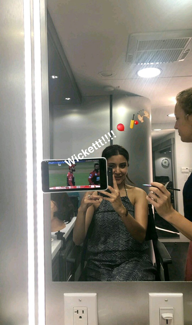 Couple Goals Much! Wifey Anushka Sharma happily cheers for hubby Virat Kohli on the sets of Zero
