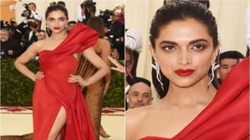 Thigh-high slit, one shoulder wonder and that sass for what? Deepika Padukone goes for a Holy Cardinal inspired gown for Met Gala 2018!