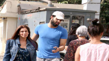 Dimple Kapadia snapped with Karan Kapadia at Juhu PVR
