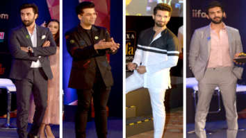 IIFA 2018: Shahid Kapoor in monochrome, Ranbir Kapoor and Kartik Aaryan in pink but Karan Johar steals the show with his snazzy jacket and metallic boots!