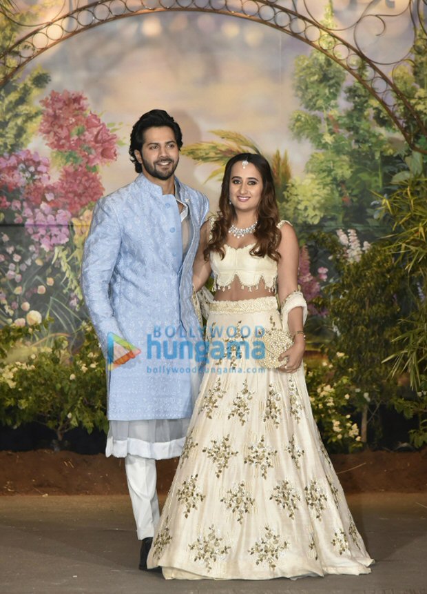 ITS OFFICIAL! Varun Dhawan and girlfriend Natasha Dalal arrive together at Sonam Kapoor - Anand Ahuja's reception