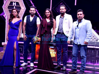 Irfan Pathan, Yusuf Pathan, Esha Gupta, Ahmed Khan, Lara Dutta snapped on sets of High Fever.. Dance Ka Naya Tevar