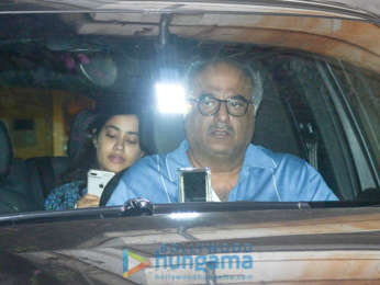 Janhvi Kapoor, Boney Kapoor spotted at Arjun Kapoor's residence in Juhu