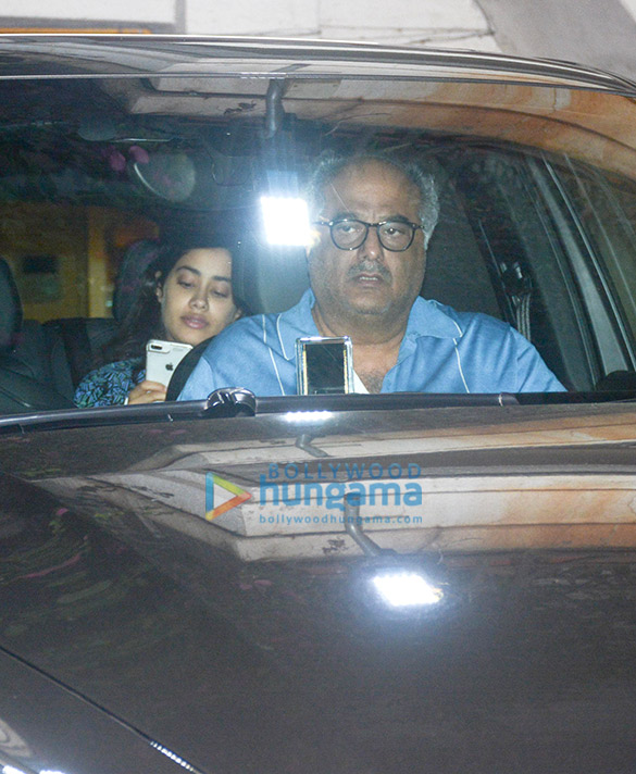 Janhvi Kapoor, Boney Kapoor spotted at Arjun Kapoor’s residence in Juhu