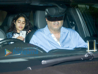 Janhvi Kapoor, Boney Kapoor spotted at Arjun Kapoor's residence in Juhu