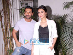 John Abraham and Diana Penty promote their film Parmanu – The Story of Pokhran in Bandra