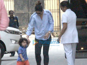 Kareena Kapoor Khan and Taimur Ali Khan snapped at Amrita Arora's house