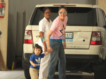 Kareena Kapoor Khan snapped with Taimur Ali Khan at her mother's residence