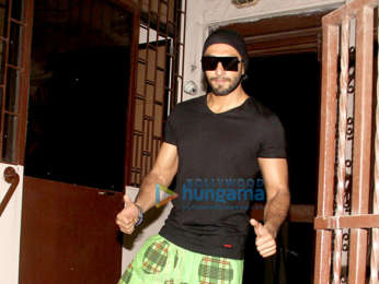 Ranveer Singh snapped at a recording studio in Bandra