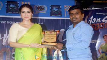 Sagarika Ghatge snapped promoting her film Monsoon Football