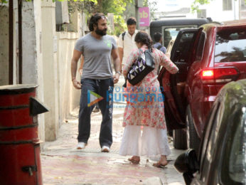 Saif Ali Khan and Sara Ali Khan snapped at Abhishek Kapoor's office in Khar