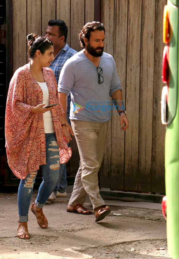 saif ali khan snapped shooting for an ad in juhu 1