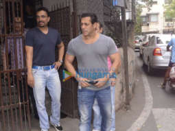 Salman Khan snapped outside a recording studio in Bandra