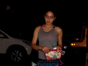 Sara Ali Khan snapped after yoga class in Bandra