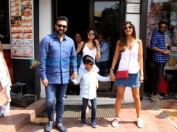 Shilpa Shetty snapped with her family at Bastian