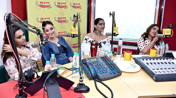sonam kapoor and kareena kapoor khan promote veere di wedding at the 98 3 fm radio mirchi office 4