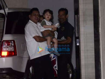 Taimur Ali Khan and Inaaya Naumi Kemmu spotted at their grandmother's house in Bandra