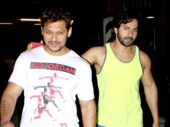 Varun Dhawan and Prashant Sawant snapped at Body Sculptor gym