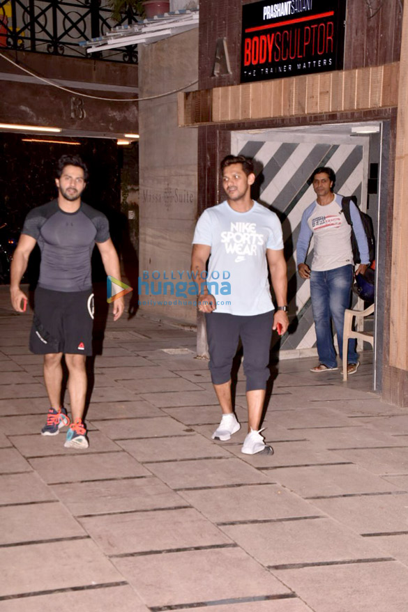 varun dhawan and prashant sawant snapped at bodysculptor gym 3
