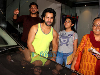 Varun Dhawan spotted at gym Khar