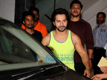 Varun Dhawan spotted at gym Khar